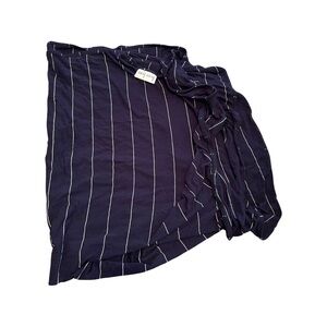 Lou Lou blue and white striped nursing blanket OS